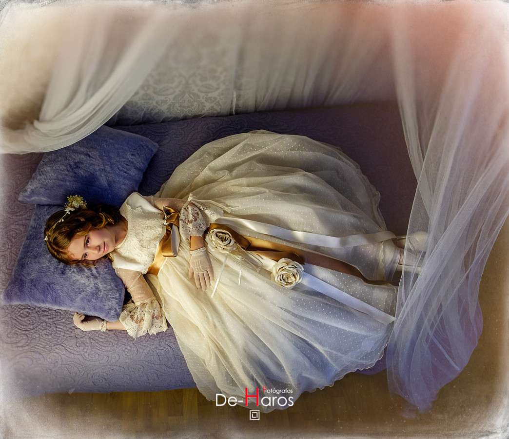 Fotografía artística infantil de comuniones