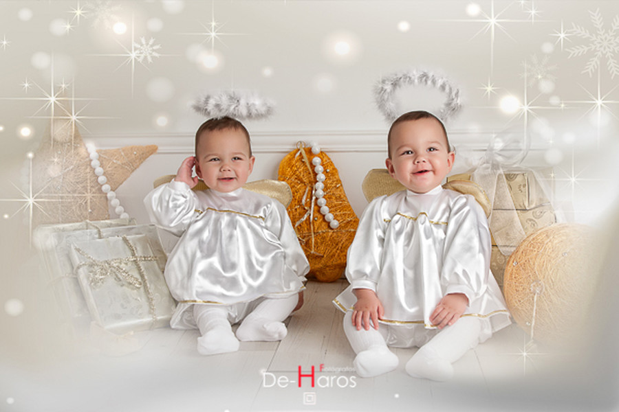 Sesión de fotos de Navidad.