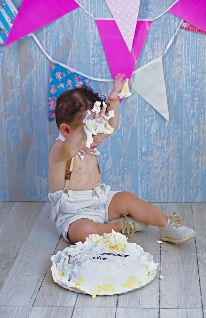 Fotografías de niños en su primer año. Smash Cake