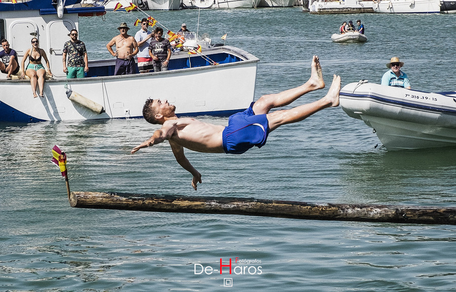 Concurso de la cucaña en Estepona