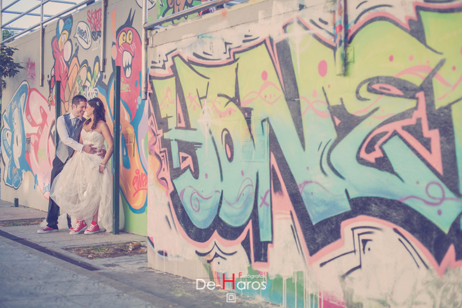 Boda en Estepona, Graffiti, boda original, boda con Graffiti, boda original