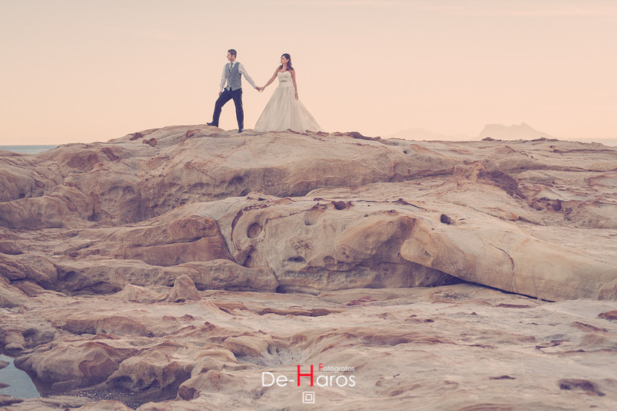 Boda en playa Chullera en Manilva, reportajes en la playa de Chullera, De Haros
